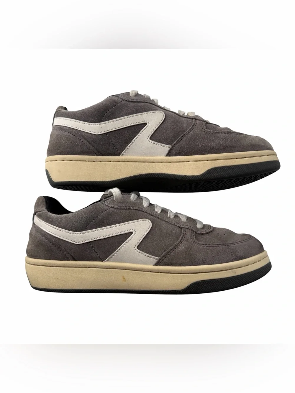 Rag & Bone Retro Court Sneakers Grey Suede Low-Top